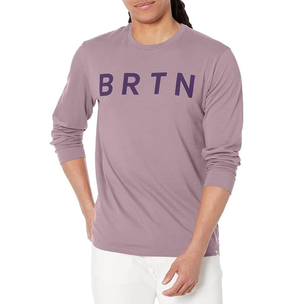 Burton Purple Graphic Logo Long Sleeve Crewneck Casual Tee Shirt XL
